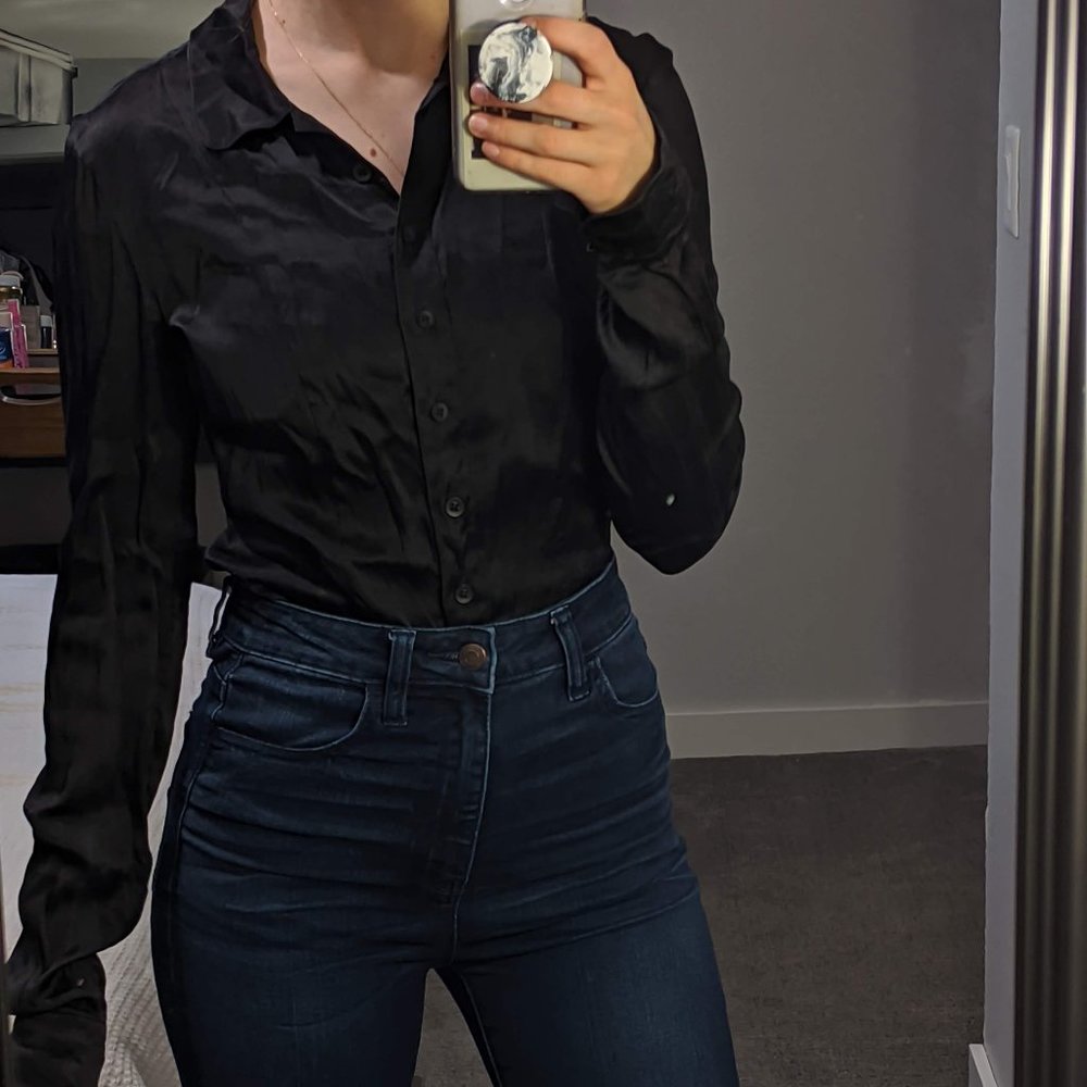Emporio Armani Satin Button Up